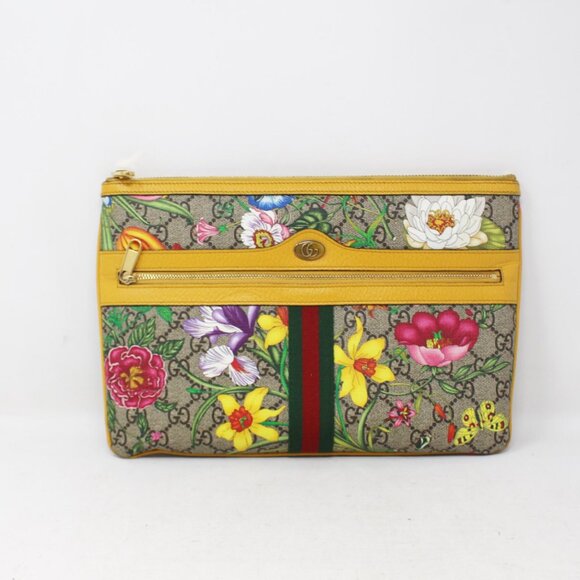 Gucci #8AFDUQ Ophidia Flora Pouch - Picture 1 of 8